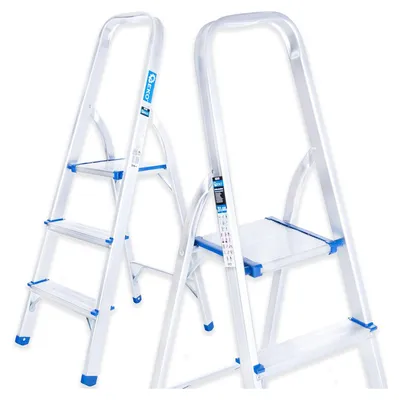 Obrázok produktu pre Skladací hliníkový rebrík, 3 stupne, 150kg, Geko