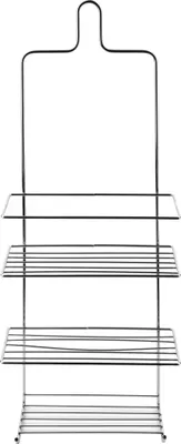 Obrázek produktu pro Koupelnová police z kovu Carl Silver, 3 police, 18,5 x 10 x 47,5 cm, černá, 1 ks