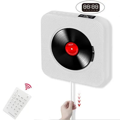 Produktbild von Tragbarer CD-Player CD-Player Bluetooth-Wandhalterung Eingebauter HiFi-Lautsprecher FM-Radio mit 3,5-mm-Audioanschluss USB-Stick und Audio-AUX-Eingang
