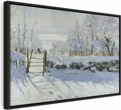 Produktbild von Italienischer Leinwand Leinwandbild - The Magpie 120x80 cm Reproduktionen l-G-10002-b-a