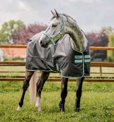 Produktbild von Horseware Amigo Hero Ripstop 50g Turnout Decke wasserdicht Blue Haze & Navy, Größe:6'6