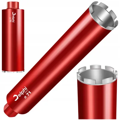 Obrázok produktu pre Delphi Tools diamantová jadrová korunka 71 x 450 mm – závit 1 1/4 UNC, 7 segmentov, do betónu