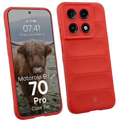 Produktbild von Robuste Handyhülle für Motorola Edge 70 Pro, Bizon Case Tur, Rot