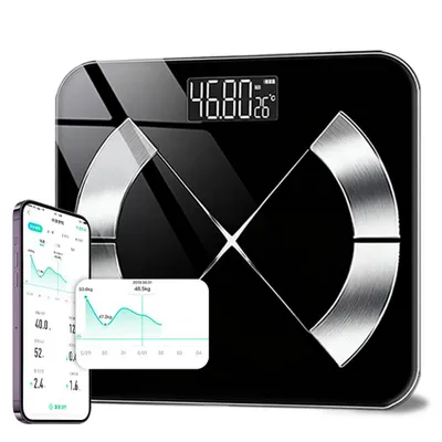 Produktbild von Tekoo Körperanalysewaage mit Bluetooth & App, USB-C Akku, 180kg