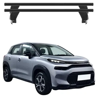 Zdjęcie produktu dla Bagażnik dachowy Menabo do Citroen C3 Aircross 2017-2024 aluminium czarny 2szt, Obraz wygenerowany przez AI