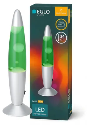Produktbild von EGLO 74289, Lavalampe, Weiß, Grün, Silber, Stahl, Glas, IP20, LED, 3000 K