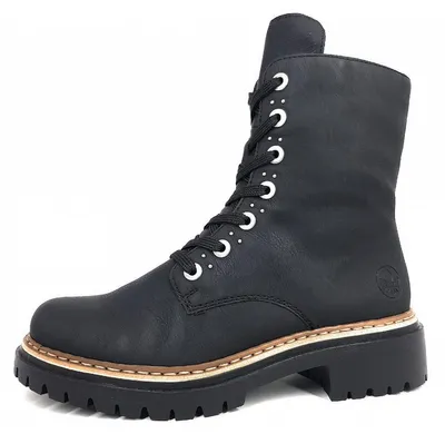 Produktbild von Rieker Belinga Damenschuhe Stiefeletten Schnürer Schnürstiefel Schwarz Freizeit, Schuhgröße:36 EU