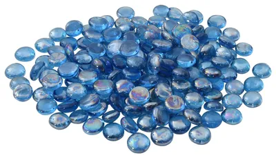 Produktbild von vidaXL Glasnugget 17-19 mm Helles Kobaltblau Glas