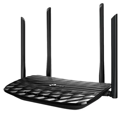 Produktbild von TP-Link AC1200, Wi-Fi 5 (802.11ac), Dual-Band (2,4 GHz/5 GHz), Ethernet/LAN, Schwarz, Tabletop-Router