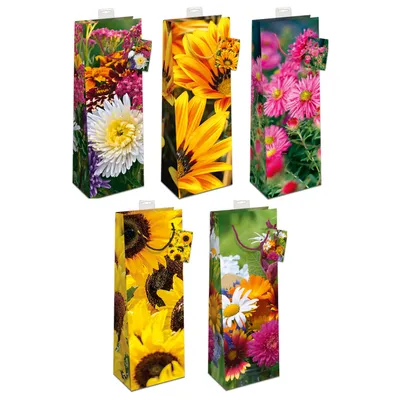 Produktbild von 10 Geschenktaschen \Bottle\" - € 19,50 - Blumen