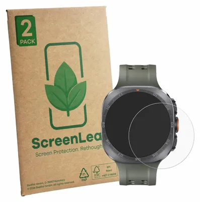 Produktbild von 2x ScreenLeaf Schutzfolie für Samsung Galaxy Watch Ultra 2 (47 mm) Displayschutz Display Schutz Folie Klar Transparent