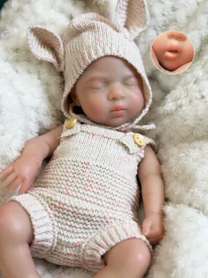 12-Zoll-Silikon-Babypuppe, offener Mund, Neugeborenen-Puppe