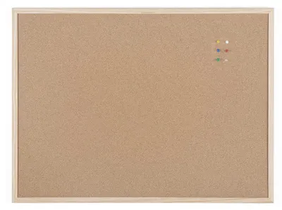 Productafbeelding van Prikbord - Kurk - Houten lijst - 80 x 60 cm