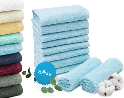 Produktbild von 10er Set Seiftücher, 30x30 cm, 100% Baumwolle, hellblau