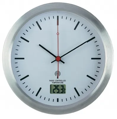 Zdjęcie produktu dla Renkforce Funk Wanduhr E1003R 17 cm x 6 cm Silber (E1003R)
