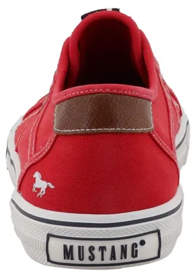 Produktbild von Mustang Herren Sneaker Canvas Slipper im Denim-Look 26M0211005, Größe:43 EU, Farbe:Rot