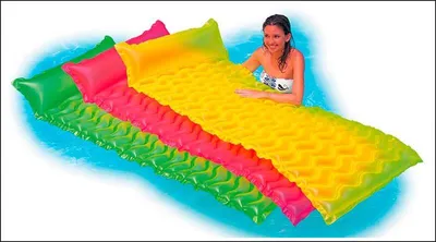 Produktbild von Intex 58807EU - Luftmatratze Tote-n-Float Wave Mat 229 x 86 cm - XXL Wasserliege Schwimmliege - Überraschung