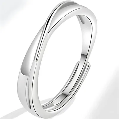 Immagine prodotto di Anello da Uomo Regolabile EP-38458 in Argento - Design Minimalista KP38458