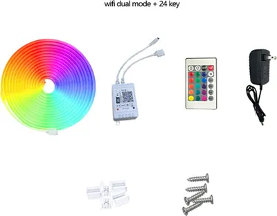 Image de INF Bande Lumineuse Néon LED RGB 10m – WiFi, Télécommande 24 Touches, EU