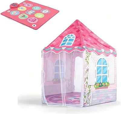 Imagen del producto de Tienda infantil para niños a partir de 3 años, de 140x140x140 cm (con alfombra de baile)