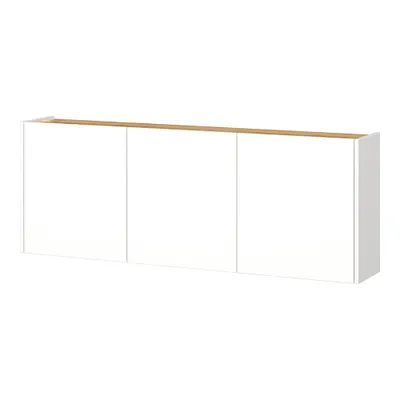 Produktbild von Flurschrank Schuhschrank 138cm in weiß mit Eiche LAPUA-01 ideal für schmale Flure