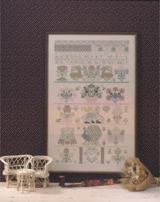 Produktbild von Auslaufmodell Permin Kreuzstich Stickpackung "Süddeutsch", Zählmuster, 40x62cm, 39-6341