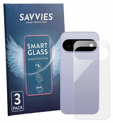 Produktbild von 3x Savvies Schutzglas Folie für Google Pixel 11 (Rückseite) 9H Panzer Schutzfolie Glas Displayschutz klar transparent