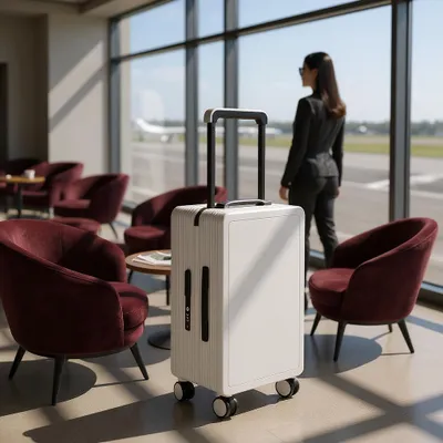 Produktbild von Gentleman’s Selection Handgepäck Koffer – Bordcase 55 cm mit TSA Schloss, 360° Rollen & robuster Hartschale, Weiß
