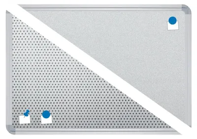 Produktbild von Stellwandtafel Edelstahl Duodex 2.0 B1200xH1800xT22mm blank/weißaluminium