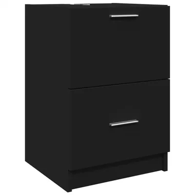 Produktbild von Waschbeckenunterschrank Schwarz 40x37x59 cm Holzwerkstoff
