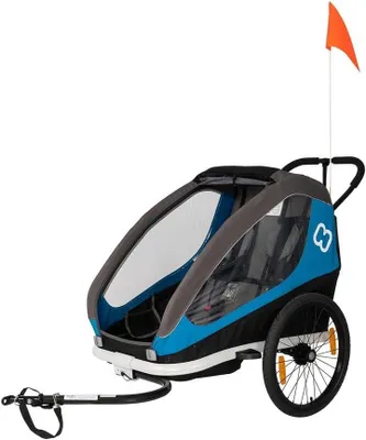 Productafbeelding van Fietskar voor 2 kinderen - Ombouwbaar tot wandelwagen