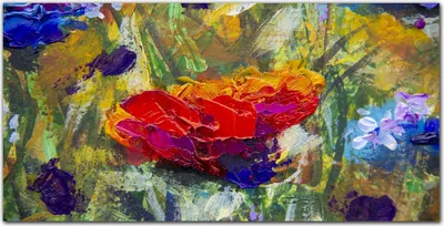 Produktbild von Coloray Bild aus Acryl 120 cm x 60 cm - Acrylblock mit Bild Gehärtetes Acryl Wohnzimmer Dekoration Wanddekoration Küche - Gemalten Wiese
