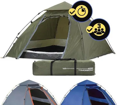 Produktbild von Zelt für 3 Personen - Schnelle Aufbau - Ideal für Camping und Festivals