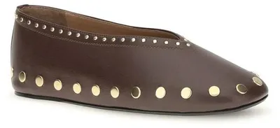 Image de Ganni ballerines en coton marron