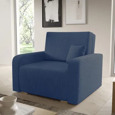 Produktbild von Schlafsofa Tessa I 105x85 cm Komfortables Sofa mit Bettkasten, Couch 1-Sitzer Kordstoff- Inklusive Gratis-Kissen - Poso 05
