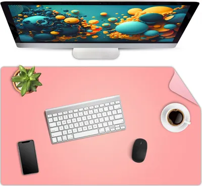 Image de Tapis de souris XXL Gaming 900x400 mm Grand sous-main Large Size Surface spéciale Sous-main Améliore la précision Vitesse Rose Retoo