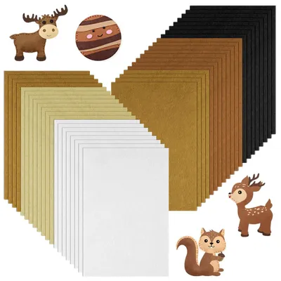 Immagine prodotto di 40 fogli di feltro colorato, dimensioni 30 x 20 cm, ideali per progetti creativi