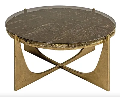Image de Casa Padrino Luxe Table basse Art Déco Bronze 74 x 38 cm - Or avec plateau en verre - Art Design Table