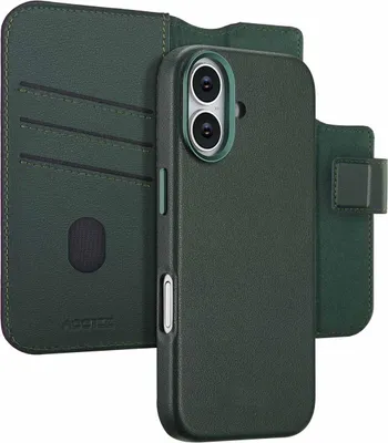 Zdjęcie produktu dla Accezz Leather Bookcase 2-w-1 z MagSafe dla Apple iPhone 17 - Cedar Green