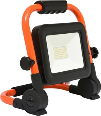 Zdjęcie produktu dla Reflektor LED Ecolite AKU, 30W, 4000K, 3.7V/12Ah, IP65, pomarańczowy RMLED-30W/ORA/AKU