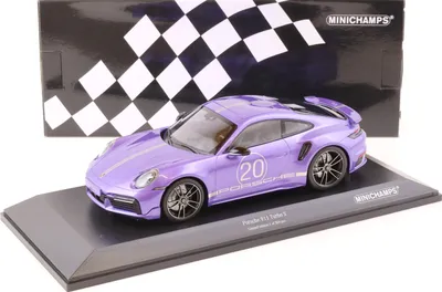 Image de 1:18 Minichamps Porsche 911 (992) Turbo S Coupe Sport Design 2021 Viola Metallic