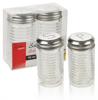 Salz- und Pfefferstreuer Set, Glas, 9 cm, 90 ml