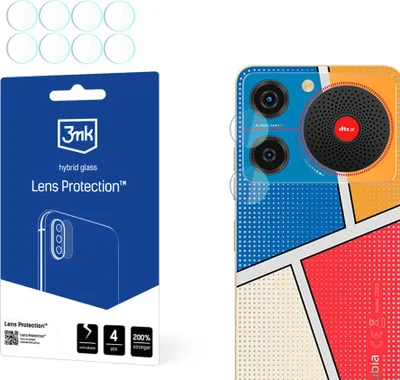 Produktbild von 3mk Hybridglas Lens Protection für Nubia MusicKamera Objektiv Kameralinse  0,16mm 6H (4 Stück)