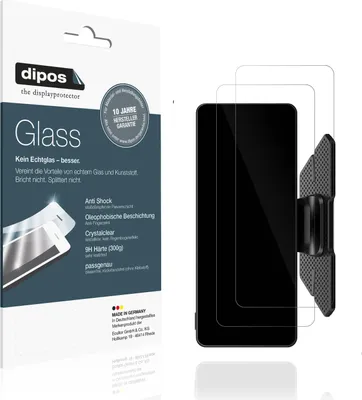 Produktbild von 2x Schutzfolie für Lamto RC06CHXXXX - Anti-Shock 9H Folie dipos Glass Kunststoffglas