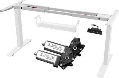 Produktbild von Fanztool Elektrisches Tischgestell höhenverstellbar, Weiß, 70 cm, 2 Bosch Motoren, Memory Funktion, USB, Kabelwanne, stabile Hubsäulen