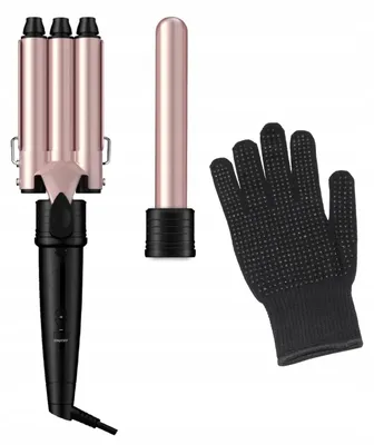 Obrázok produktu pre Sada na tvarovanie vlasov Elehot D03C, 3 valčeky, 80-230°C, čas ohrevu 30 sekúnd, vrátane rukavice