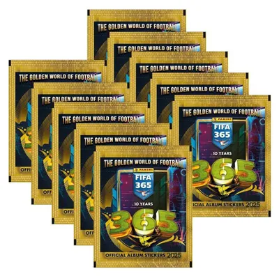 Zdjęcie produktu dla Panini FIFA 365–2025 – naklejki kolekcjonerskie – 10 torebek