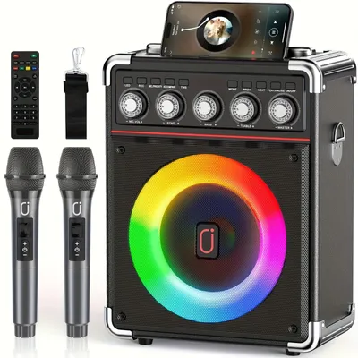 Productafbeelding van Draagbare Karaoke Machine - Karaoke Set - Wifi Microfoon - Bluetooth Speaker - Zanginstallatie