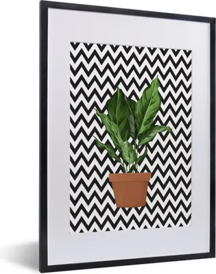Produktbild von MuchoWow® MuchoWow® Gerahmtes Poster Pflanzen - Pflanzgefäß - Zimmerpflanze 30x40 cm - Poster mit zchwarzem Bilderrahmen - Wandposter Schlafzimmer