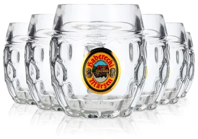 Produktbild von 6x Habereckl Bier Glas Gläser 0,4l Krug Bierkrug Bierseidel "Märzen"